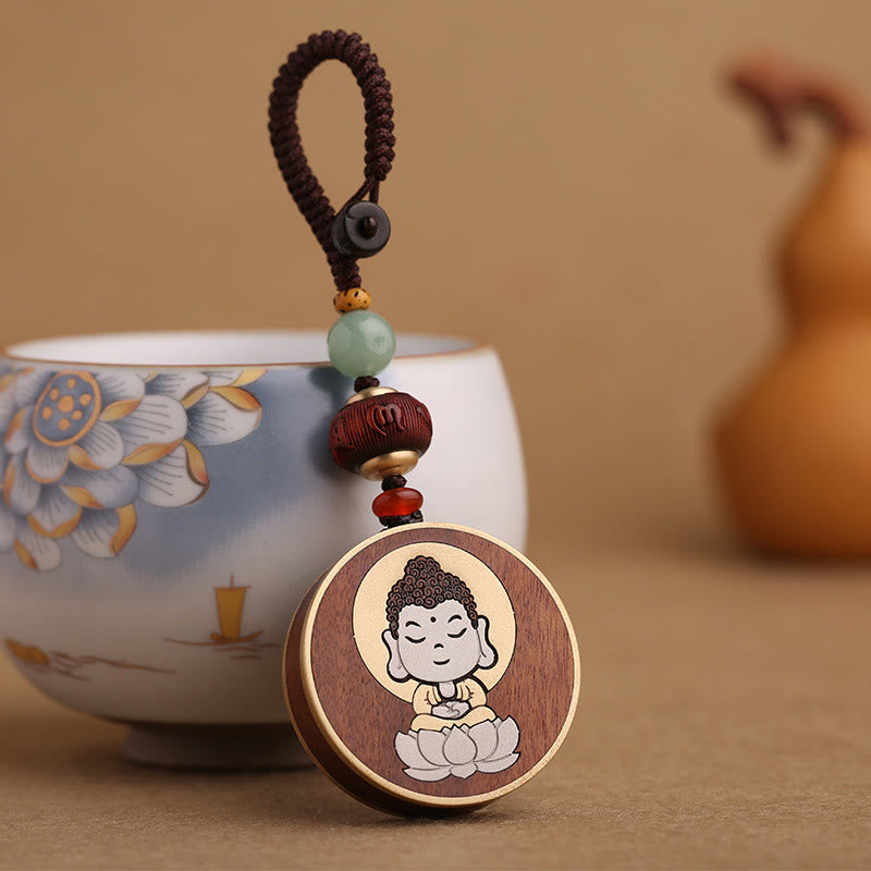 Ebony Rosewood Spiritual Balance Car Key Chain | Healing Sounds