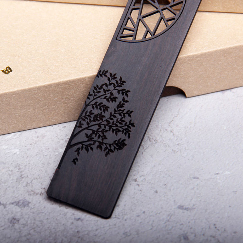 Ebony Tree of Life Wooden Bookmark | Zen Decor Accessory