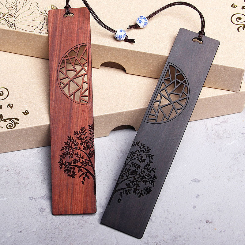 Ebony Tree of Life Wooden Bookmark | Zen Decor Accessory