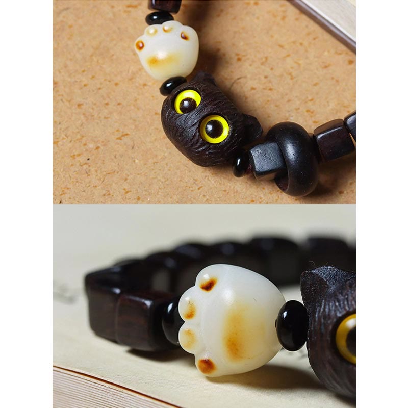 Ebony Wood Bracelet 8mm Beads for Balance and Calm