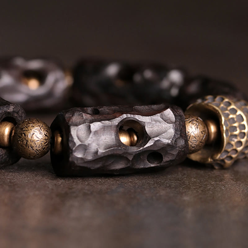 Ebony Wood Calm Bracelet for Grounding and Peace 14-17.5cm