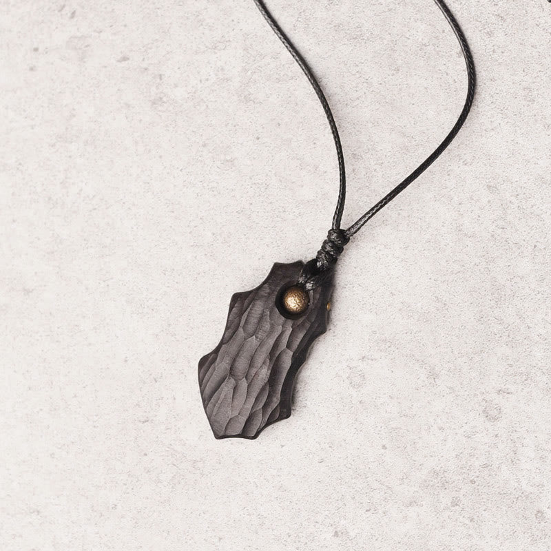 Ebony Wood Copper Spiritual Necklace for Peace & Protection