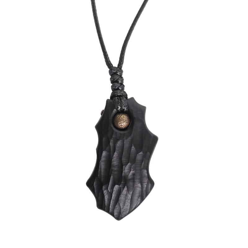 Ebony Wood Copper Spiritual Necklace for Peace & Protection