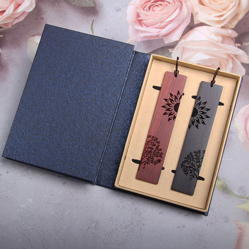 Ebony Wood Sun Tree Bookmark for Spiritual Growth