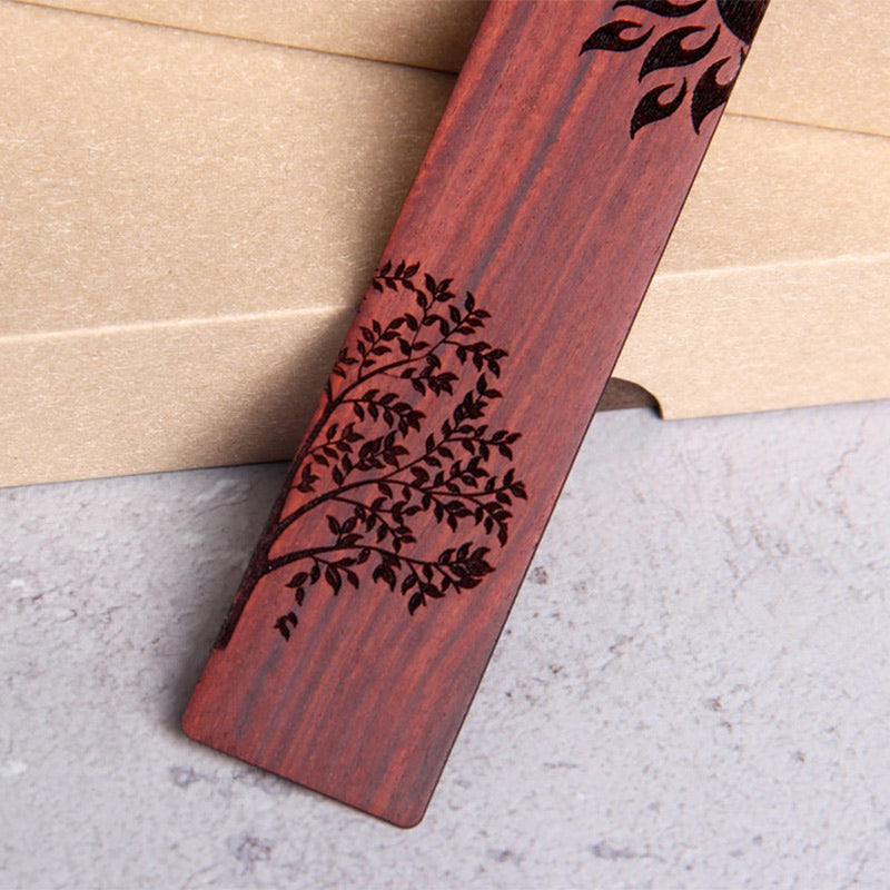 Ebony Wood Sun Tree Bookmark for Spiritual Growth