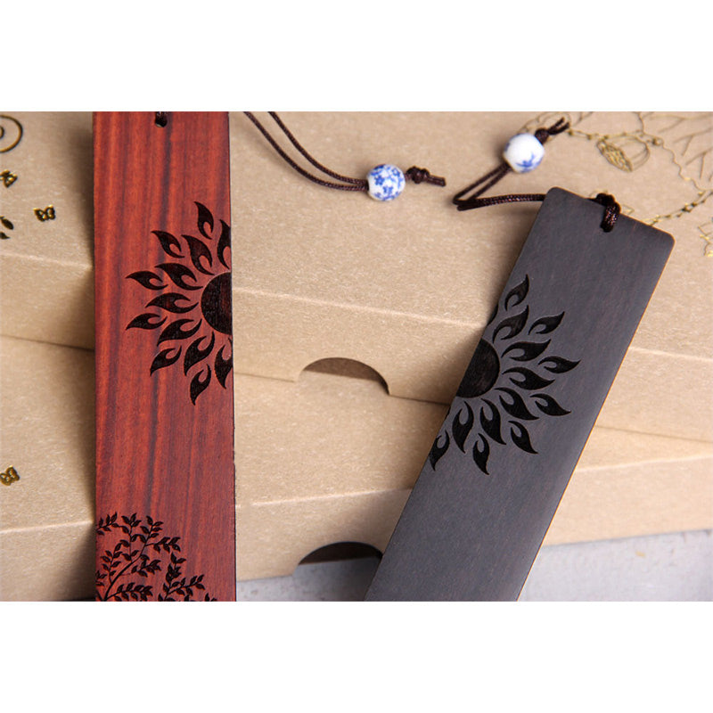 Ebony Wood Sun Tree Bookmark for Spiritual Growth