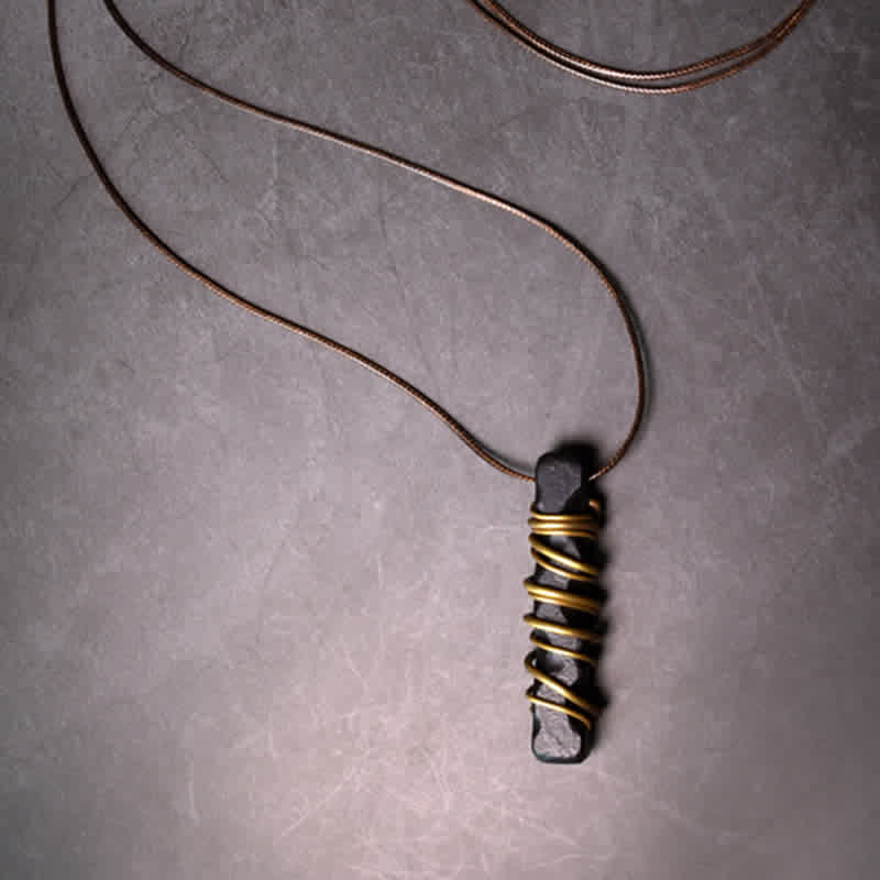 Ebony Wood Yin Yang Necklace Pendant for Balance & Calm