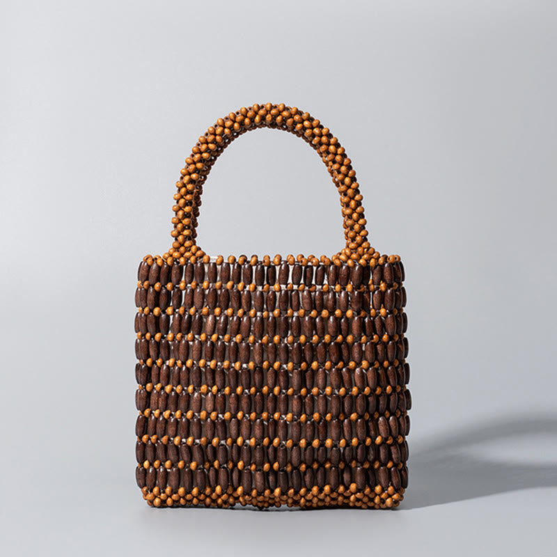 Hand-woven Wooden Beads Handbag - Bohemian Spiritual Bag