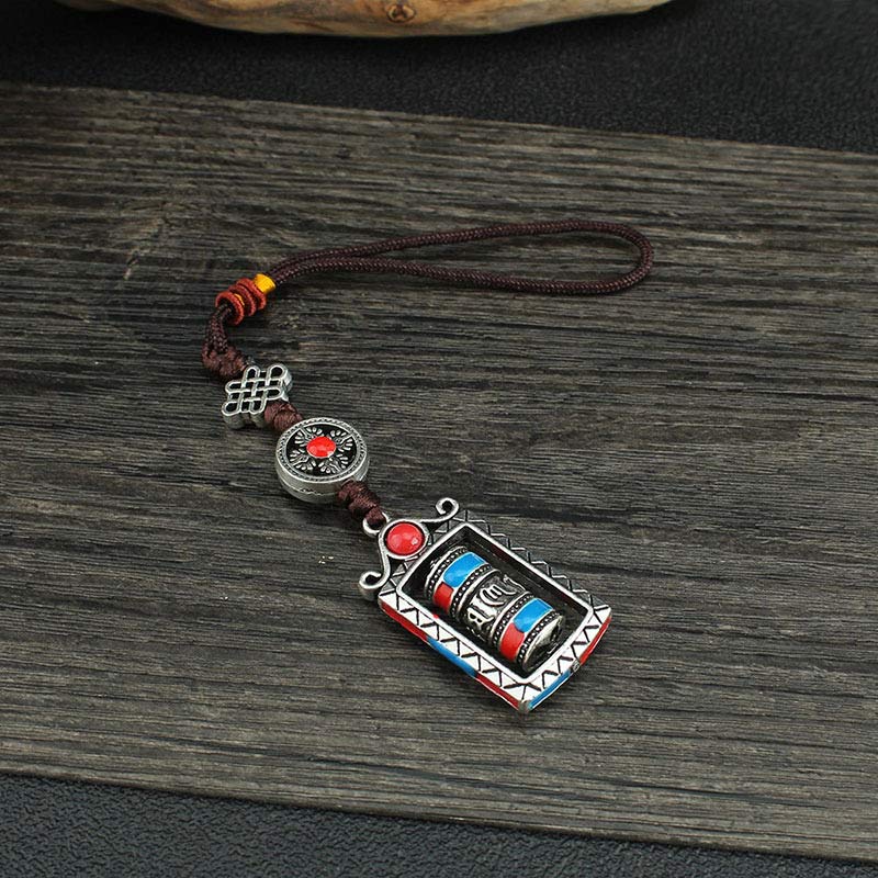 Om Mani Padme Hum Prayer Wheel Keychain | Spiritual Decoration