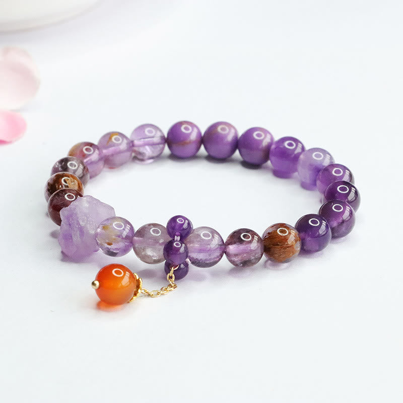 Amethyst Spiritual Awareness Bracelet 7-8mm Beads