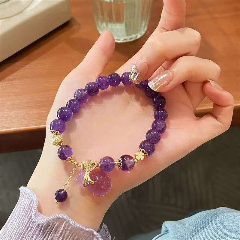 Natural Amethyst Crystal Bracelet for Healing and Balance
