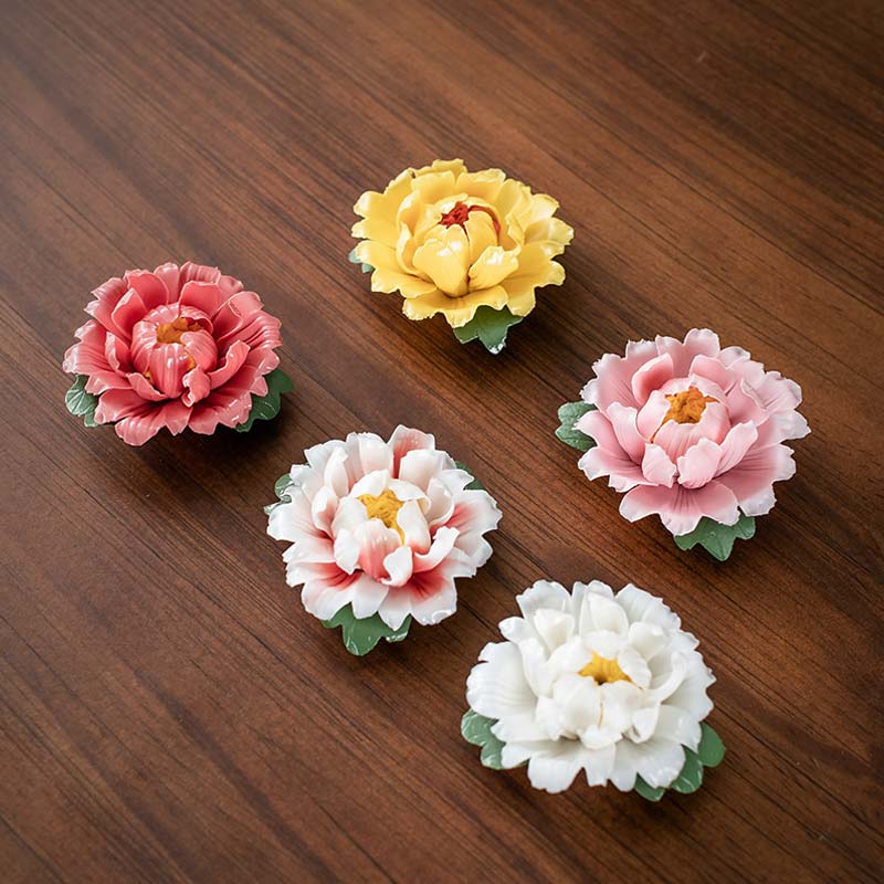 Tibetan Lotus Blessing Ceramic Stick Incense Holder