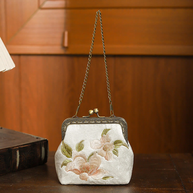 Embroidered Butterfly Oriental Cherry Handbag 11cm