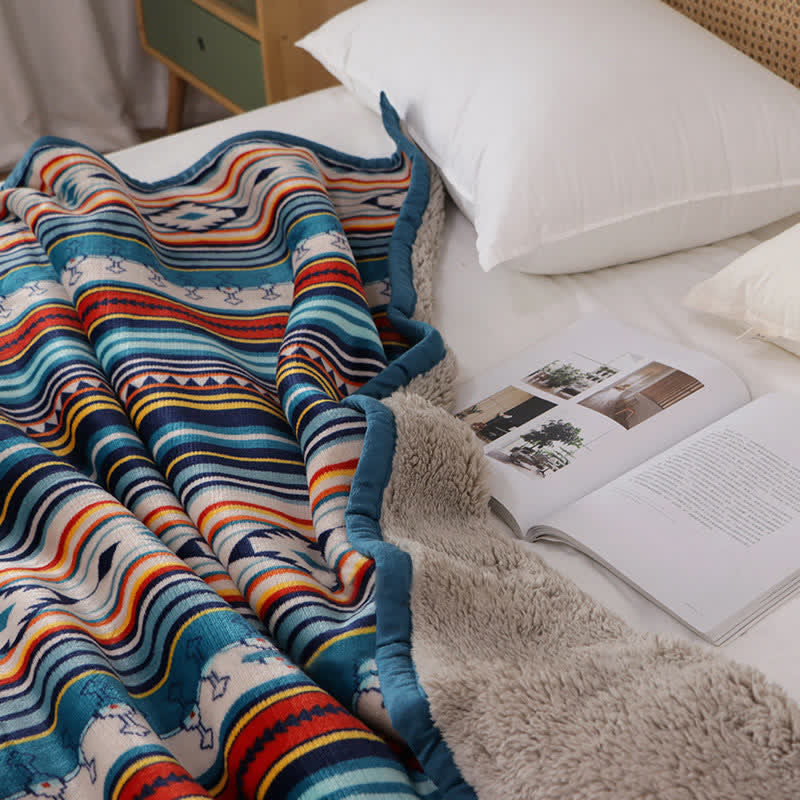 Geometric Warm Soft Zen Decor Throw Blanket 127x152cm