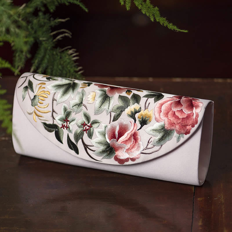 Elegant Su Embroidery Crossbody|24cm Floral Purse Bag