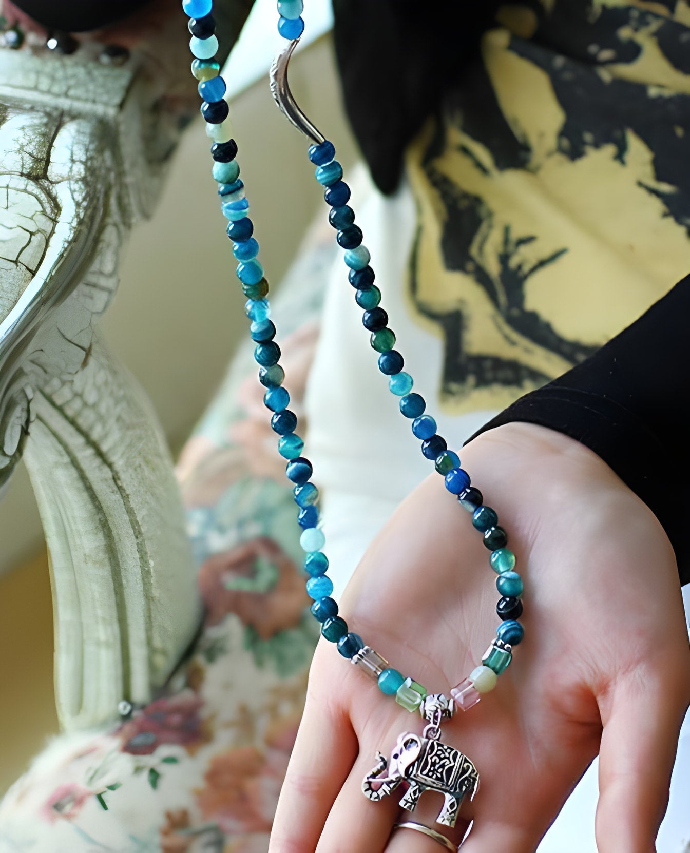 Elephant Blue Tourmaline Healing Bracelet