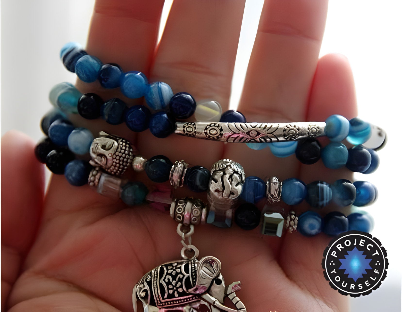 Elephant Blue Tourmaline Healing Bracelet