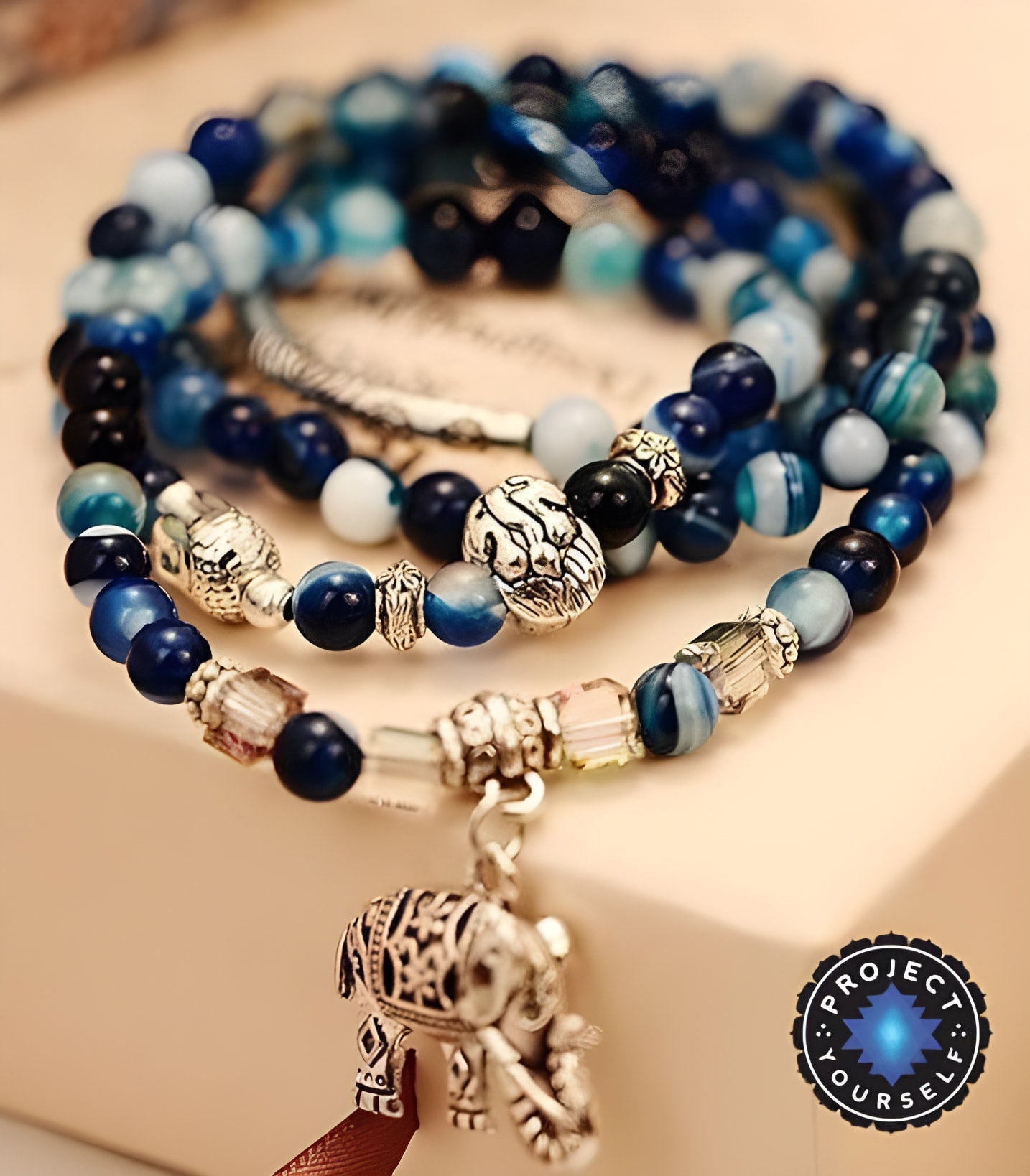 Elephant Blue Tourmaline Healing Bracelet