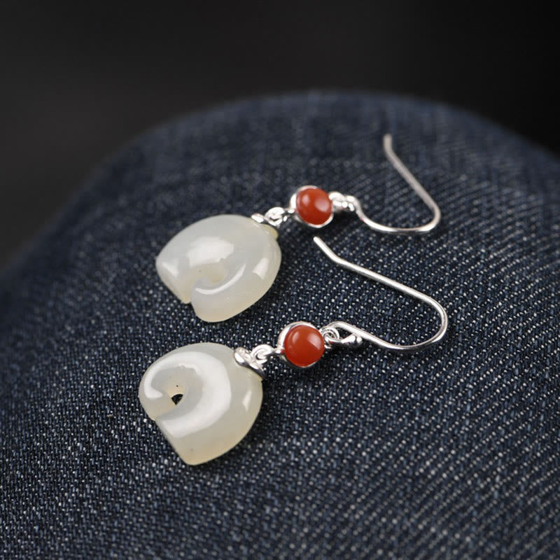 Elephant Hetian Jade 925 Silver Abundance Jewelry Set