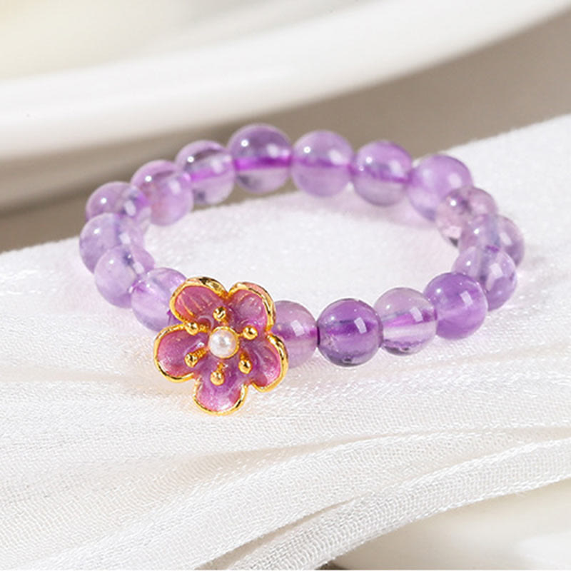 Embrace Inner Peace with a 3mm Amethyst Elastic Ring