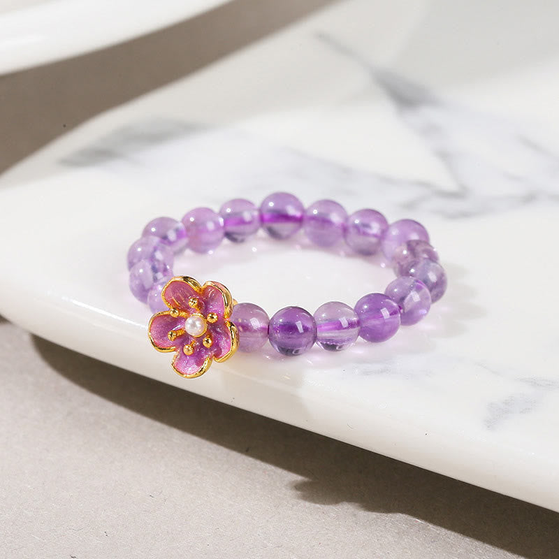 Embrace Inner Peace with a 3mm Amethyst Elastic Ring