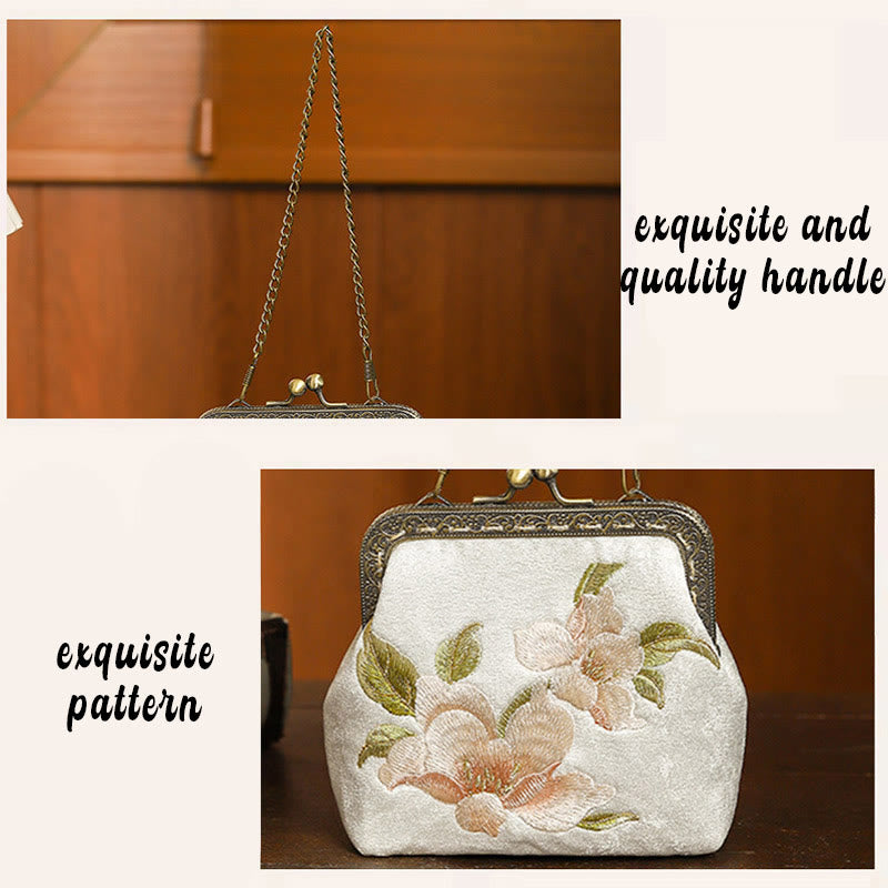 Embroidered Butterfly Oriental Cherry Handbag 11cm
