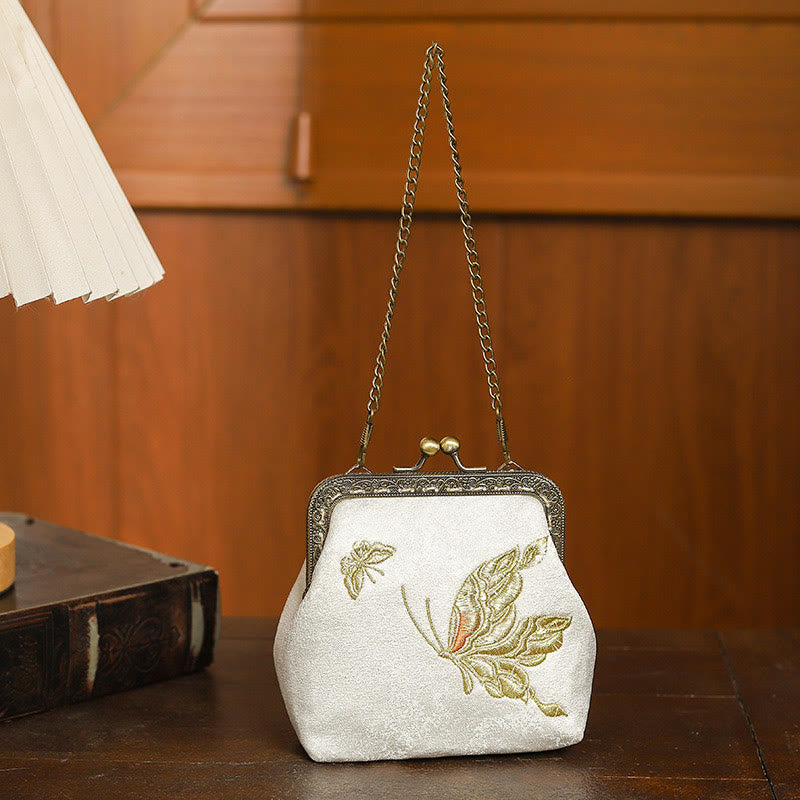 Embroidered Butterfly Oriental Cherry Handbag 11cm