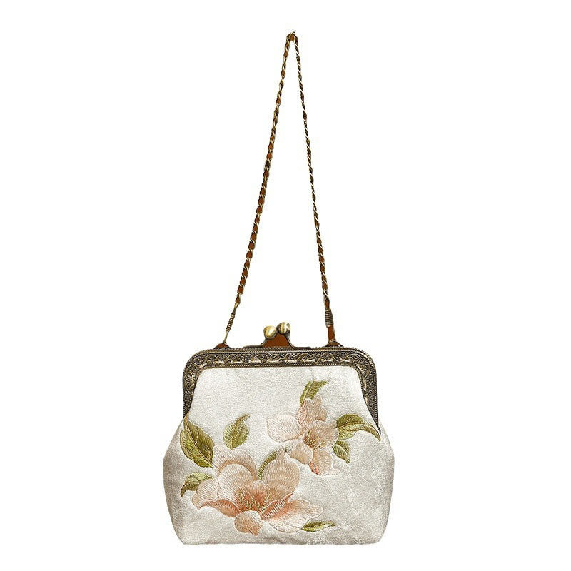 Embroidered Butterfly Oriental Cherry Handbag 11cm