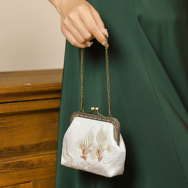 Embroidered Butterfly Oriental Cherry Handbag 11cm