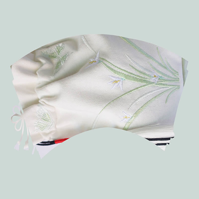 Embroidered Cherry Blossom Canvas Tote Bag 28x30cm