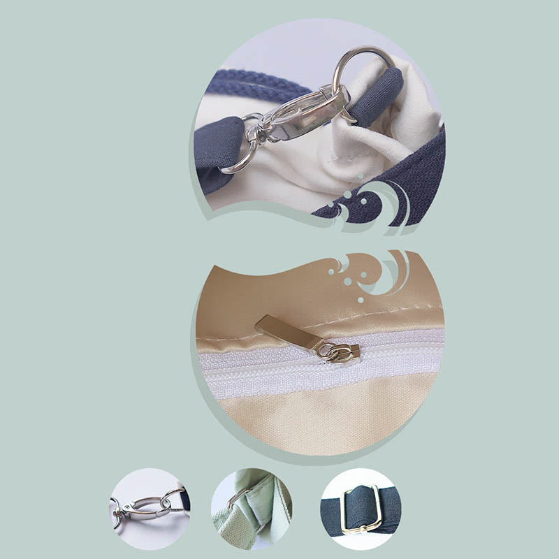 Embroidered Cherry Blossom Canvas Tote Bag 28x30cm