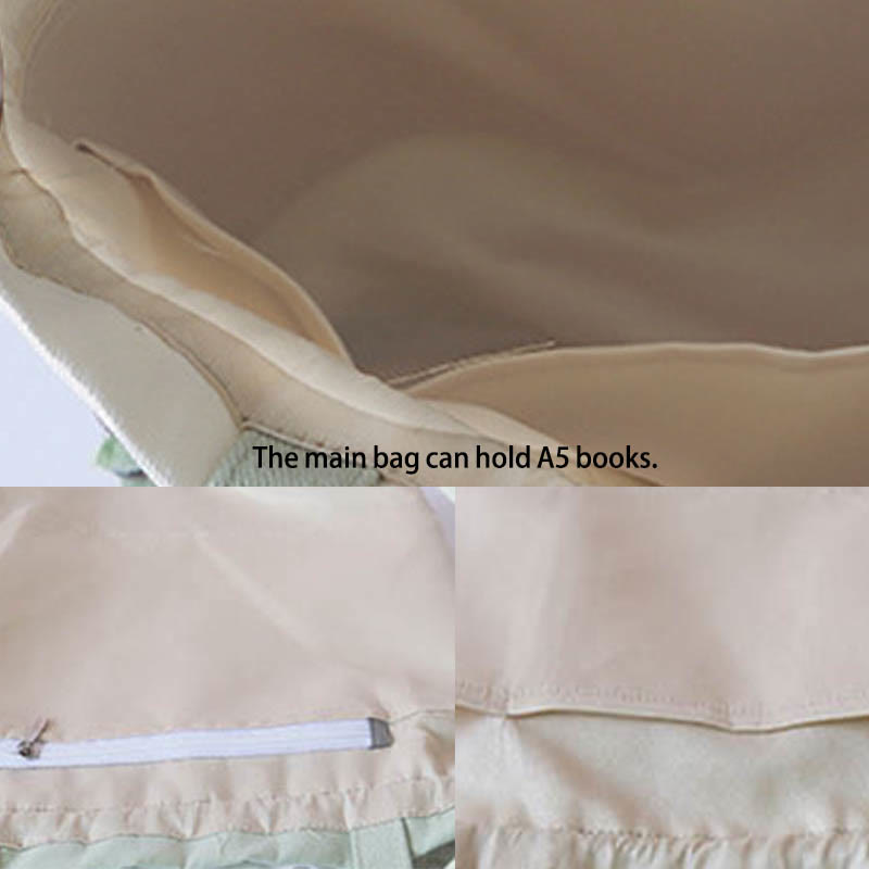 Embroidered Cherry Blossom Canvas Tote Bag 28x30cm