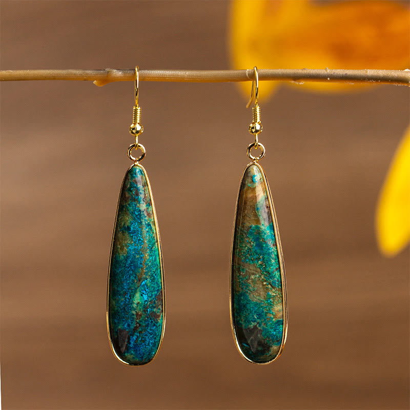 Emperor Stone Earrings 65.6mm Drop for Happiness