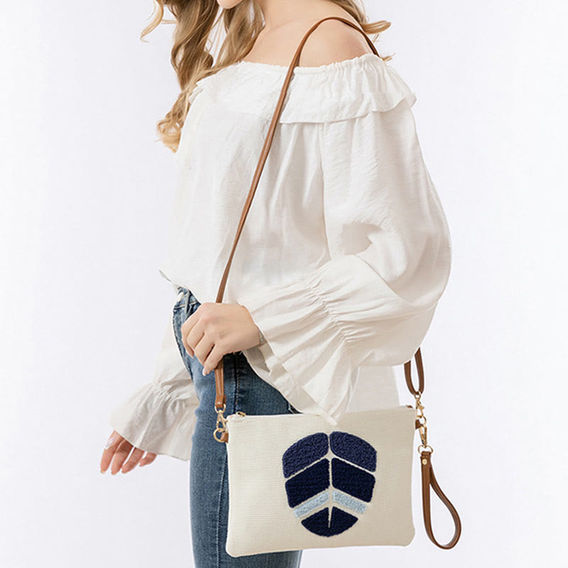 Evil Eye Canvas Crossbody Bag with Adjustable Strap - Protection Symbol