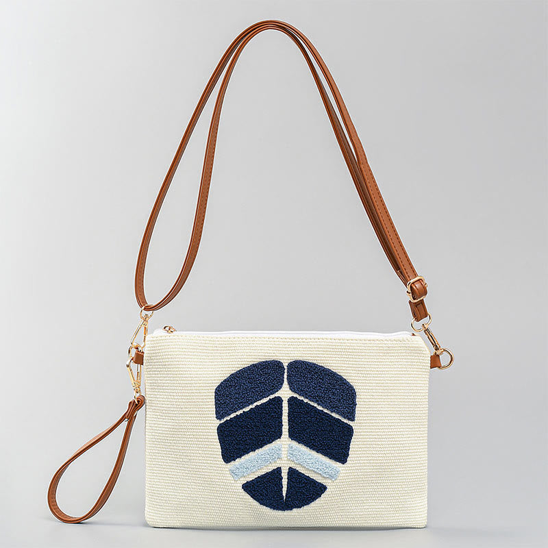 Evil Eye Canvas Crossbody Bag with Adjustable Strap - Protection Symbol