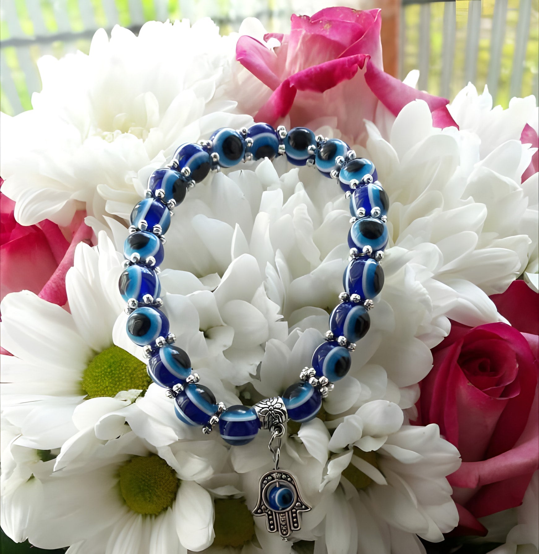 Evil Eye Hamsa Protection Bracelet