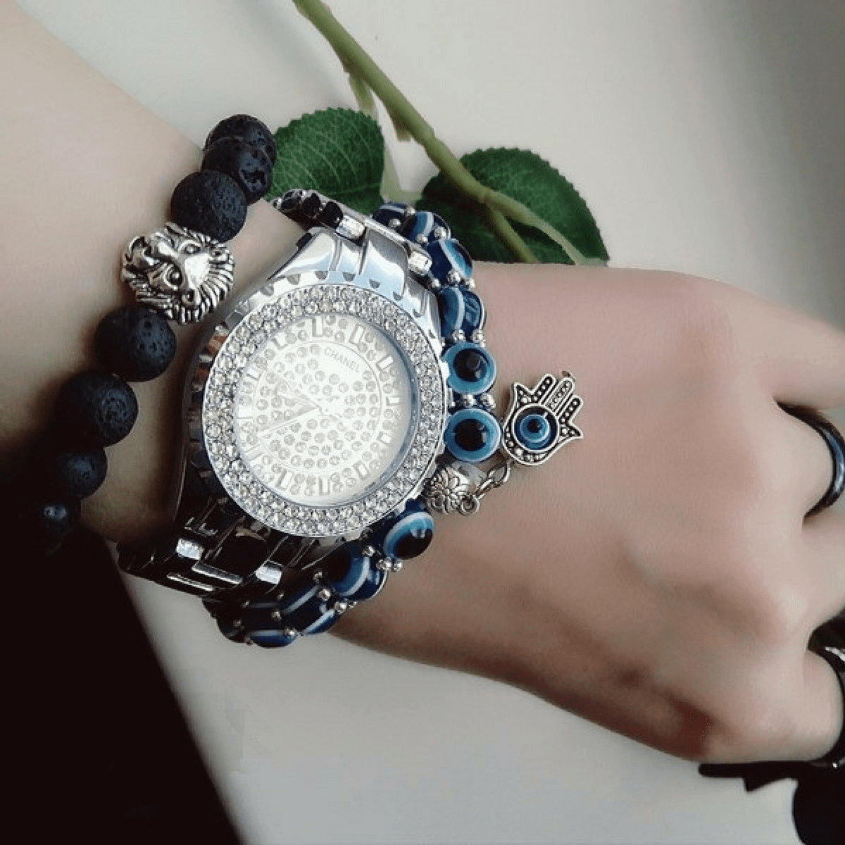 Evil Eye Hamsa Protection Bracelet