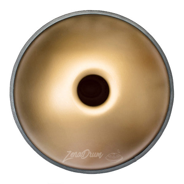 Plain glazed donut with a hole, featured in F Major Handpan Drum product display