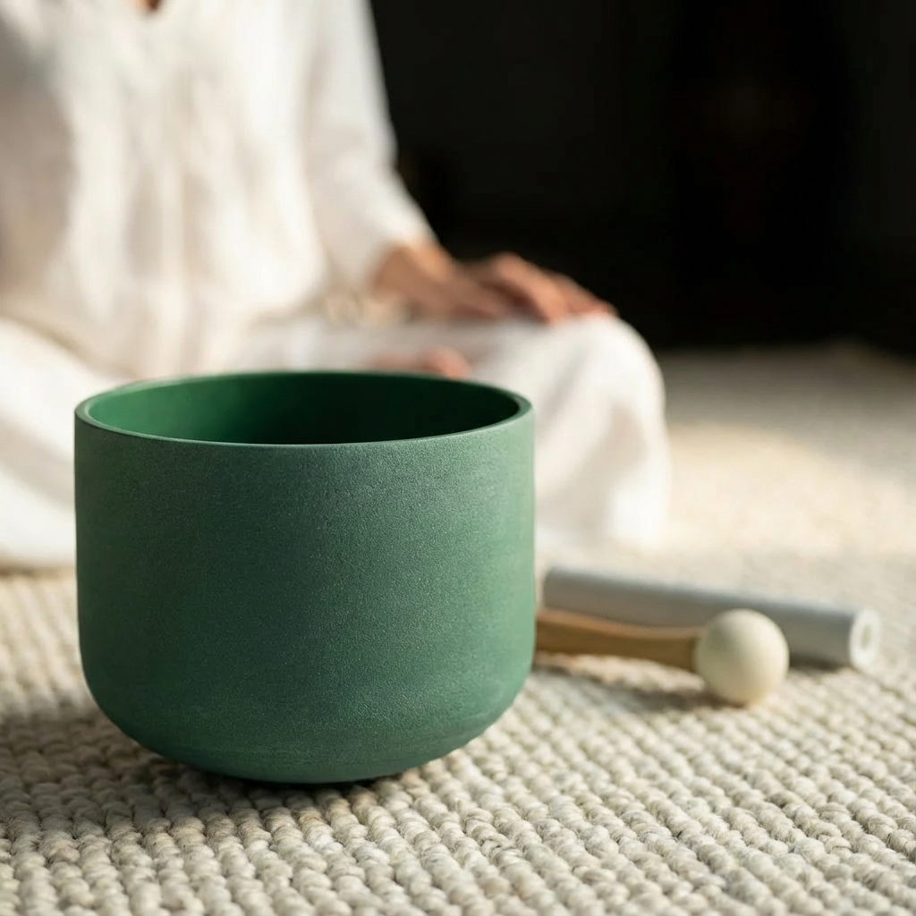 F Note Emerald Gemstone Fusion Crystal Singing Bowl