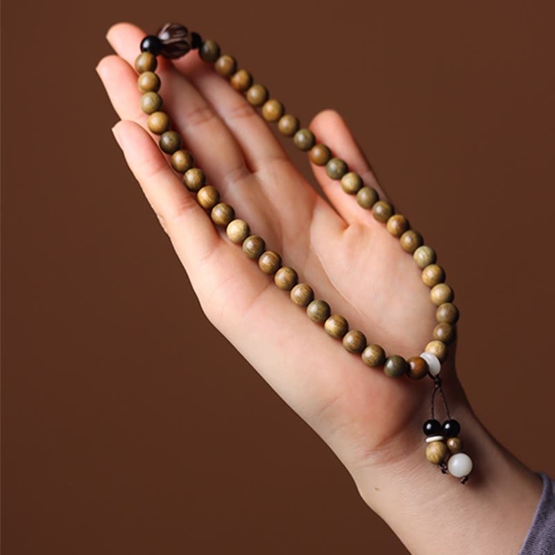 Green Sandalwood Lotus Soothing Double Wrap Bracelet