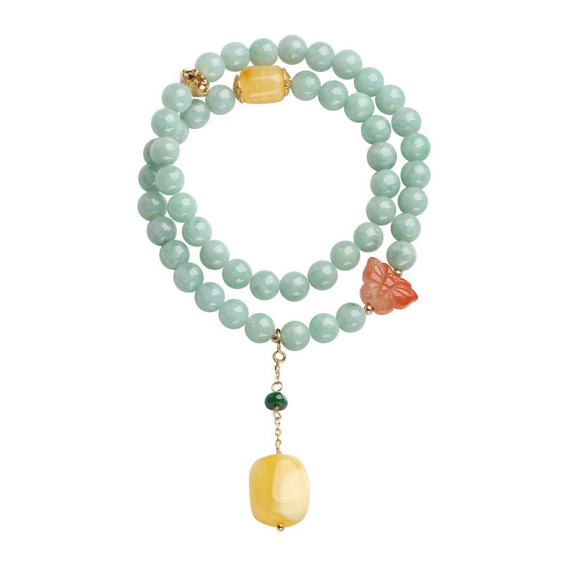 925 Sterling Silver Jade Bracelet Meditation for Prosperity & Abundance