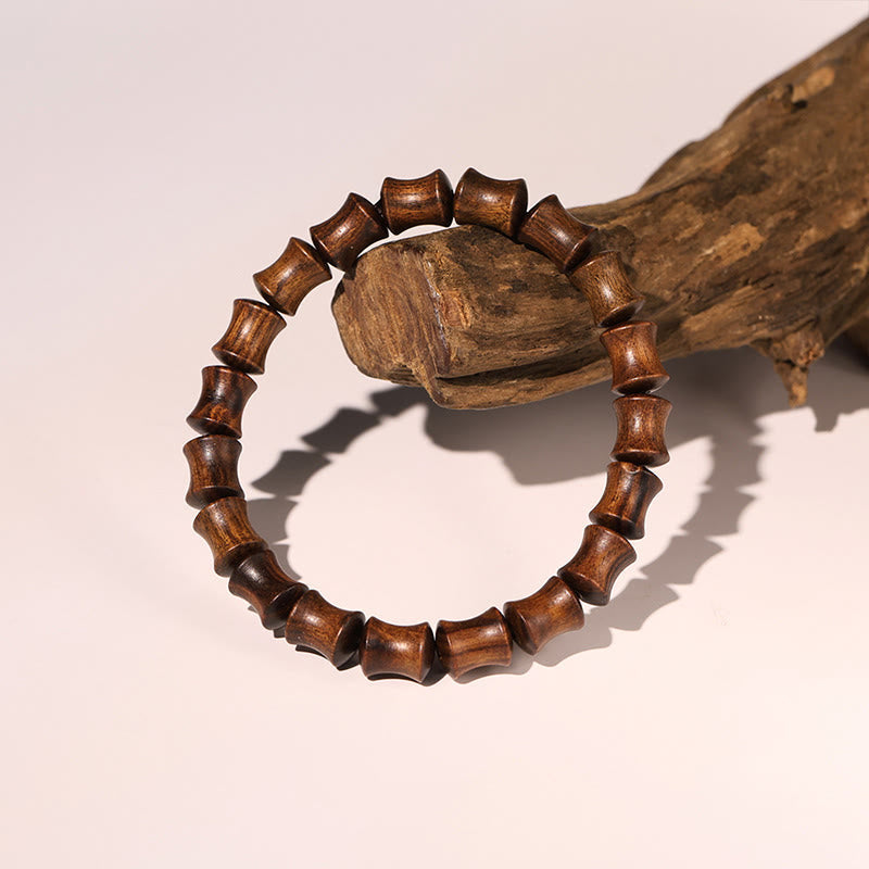 Rosewood Spiritual Bracelet with Fu Character | Warmth & Luck