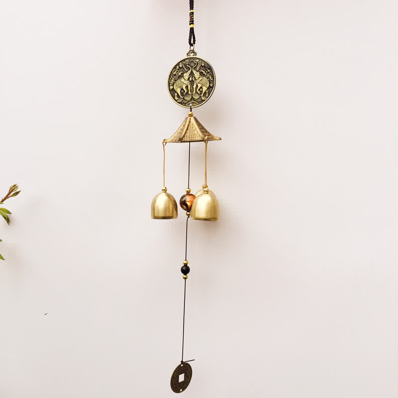 Blessing Elephant Bagua Copper Chime Bell for Home Balance