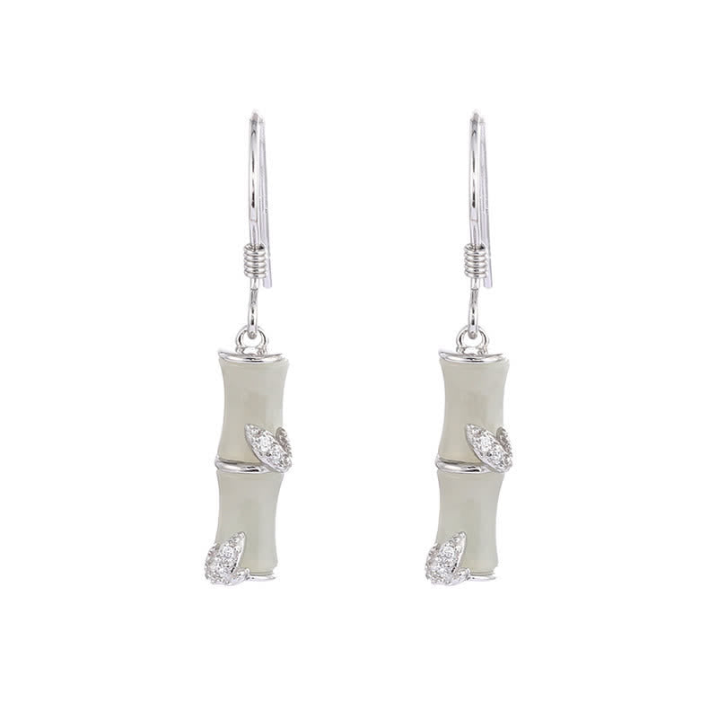 925 Sterling Silver Jade Earrings for Prosperity and Protection