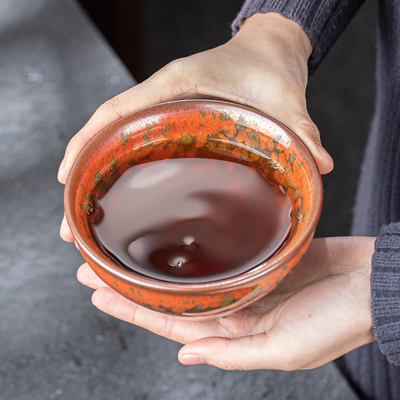 Chinese Ceramic Tea Cup 330ml Jian Zhan Kiln Change Cup