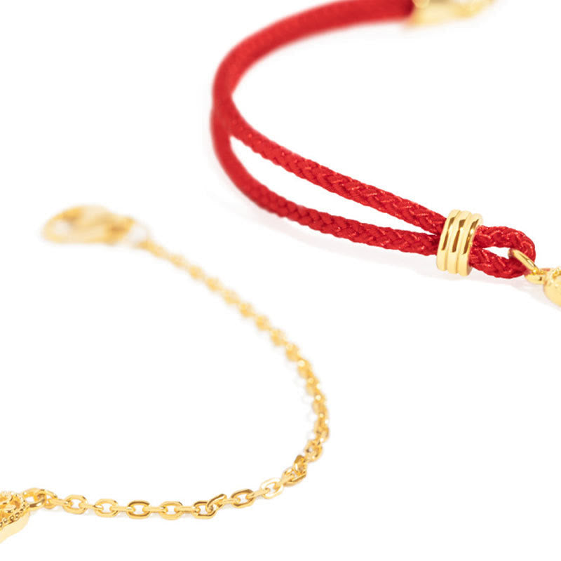 Lock of Good Wishes Red String Bracelet for Luck & Protection