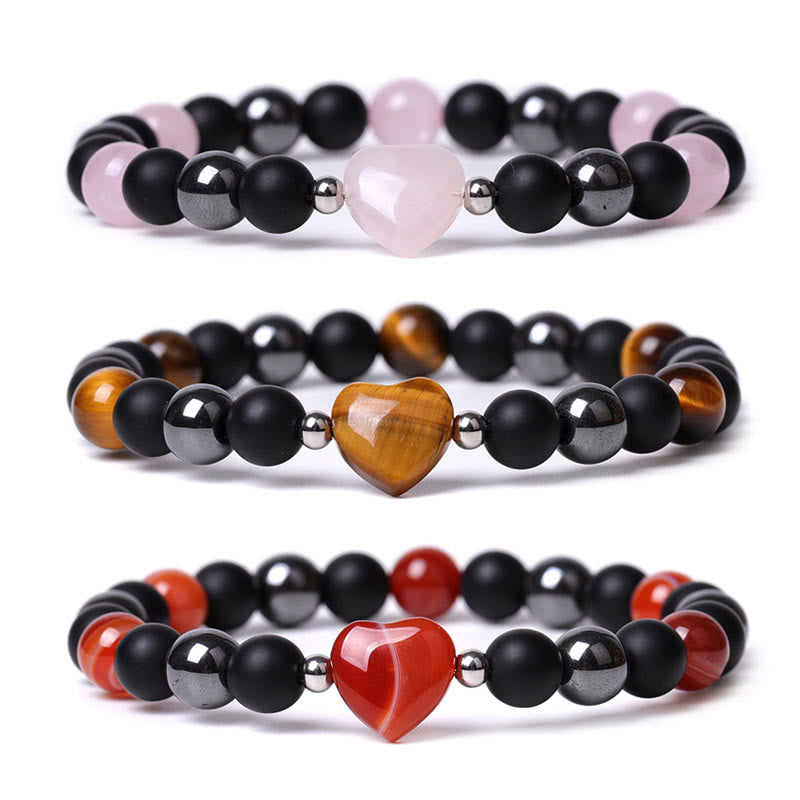Black Onyx & Tiger Eye Protection Bracelet 8mm Beads