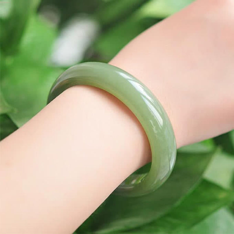 Jade Abundance Blessing Bangle Bracelet for Prosperity