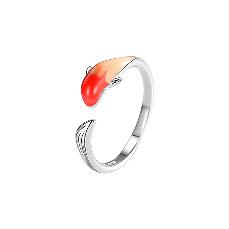 Adjustable Copper Koi Fish Ring | Balance & Luck Jewelry