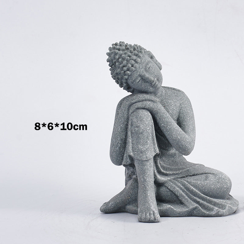 Natural Sandstone Buddha Statue | Meditation Compassion Decor
